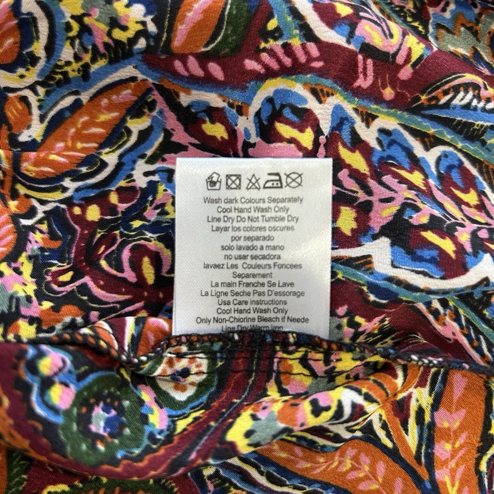 Karma Highway Women's One Size Flutter Sleeve Top Colorful 100% Viscose NWOT - Picture 10 of 10